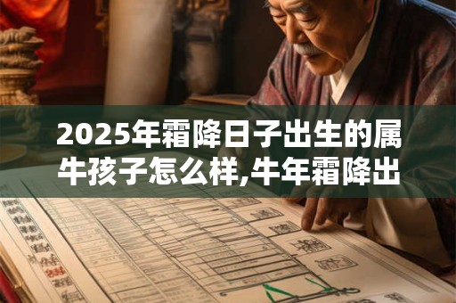 2025年霜降日子出生的属牛孩子怎么样,牛年霜降出生好不好？
