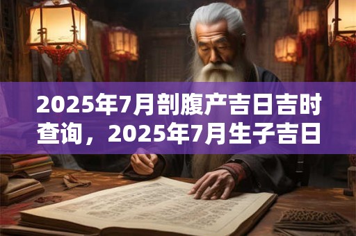 2025年7月剖腹产吉日吉时查询，2025年7月生子吉日