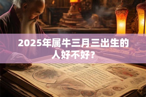 2025年属牛三月三出生的人好不好？