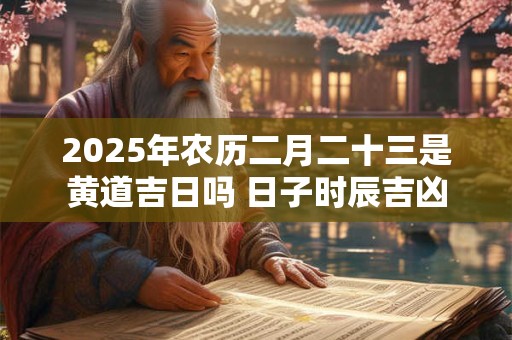 2025年农历二月二十三是黄道吉日吗 日子时辰吉凶