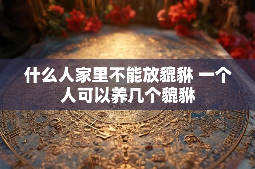 什么人家里不能放貔貅 一个人可以养几个貔貅