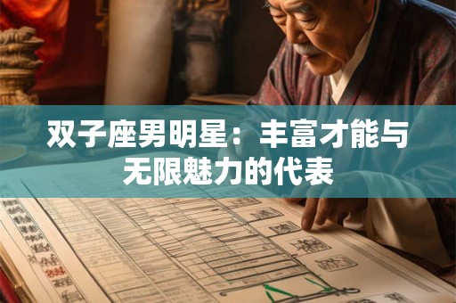 双子座男明星：丰富才能与无限魅力的代表