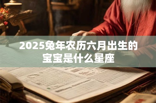2025兔年农历六月出生的宝宝是什么星座