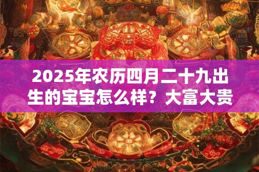2025年农历四月二十九出生的宝宝怎么样？大富大贵吗？