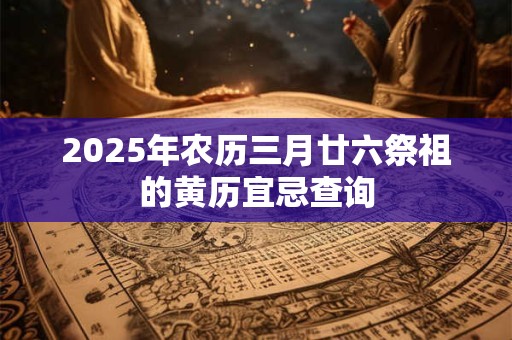 2025年农历三月廿六祭祖的黄历宜忌查询