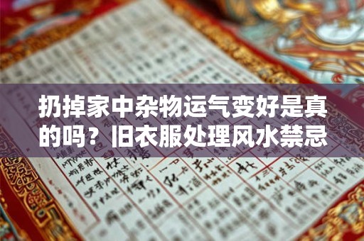 扔掉家中杂物运气变好是真的吗？旧衣服处理风水禁忌