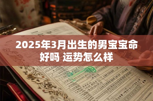 详细阅读:2025年3月出生的男宝宝命好吗 运势怎么样 2025年3月出生的男宝宝命好吗 运势怎么样