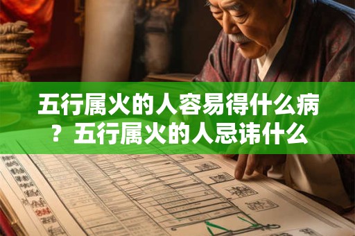 五行属火的人容易得什么病？五行属火的人忌讳什么