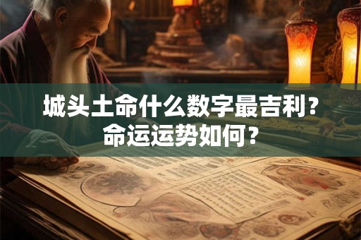 城头土命什么数字最吉利？命运运势如何？