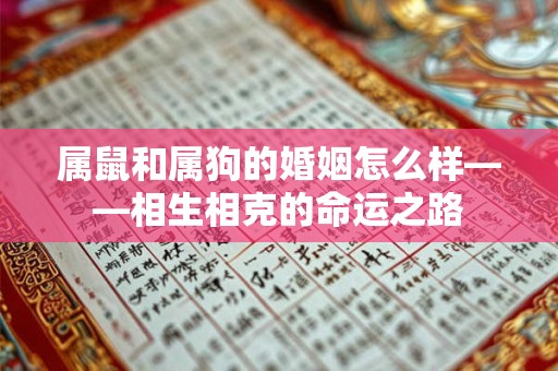 属鼠和属狗的婚姻怎么样——相生相克的命运之路