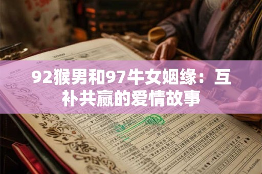 92猴男和97牛女姻缘：互补共赢的爱情故事