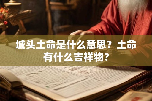 城头土命是什么意思？土命有什么吉祥物？