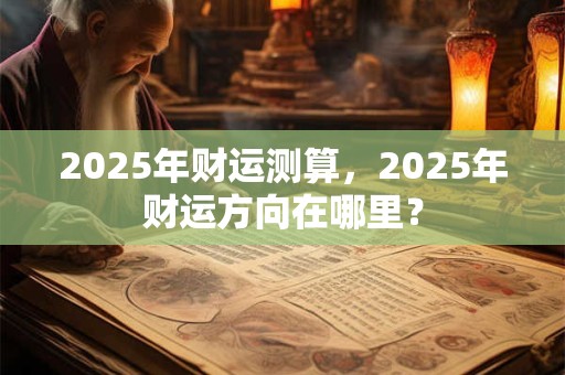 2026年财运测算，2026年财运方向在哪里？