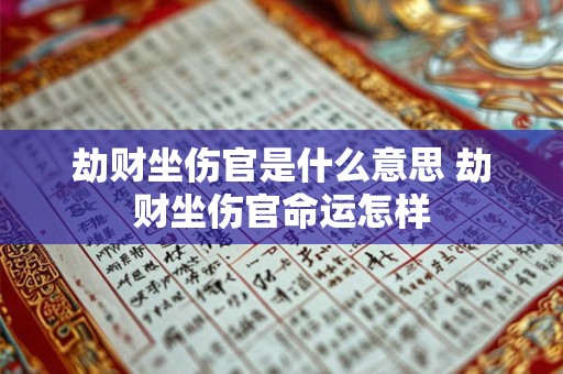劫财坐伤官是什么意思 劫财坐伤官命运怎样