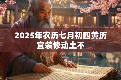 2025年农历七月初四黄历宜装修动土不