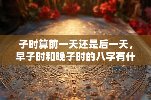 子时算前一天还是后一天，早子时和晚子时的八字有什么不同？