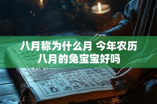 八月称为什么月 今年农历八月的兔宝宝好吗