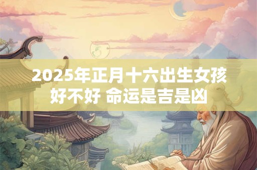 2025年正月十六出生女孩好不好 命运是吉是凶