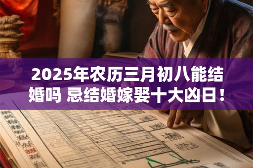 2025年农历三月初八能结婚吗 忌结婚嫁娶十大凶日！