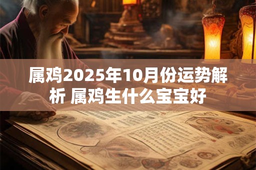 属鸡2025年10月份运势解析 属鸡生什么宝宝好