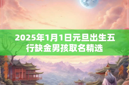 2025年1月1日元旦出生五行缺金男孩取名精选
