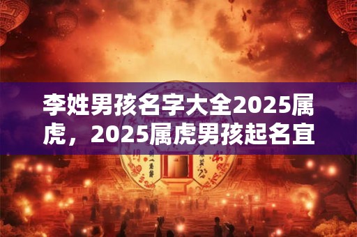 李姓男孩名字大全2025属虎，2025属虎男孩起名宜用字