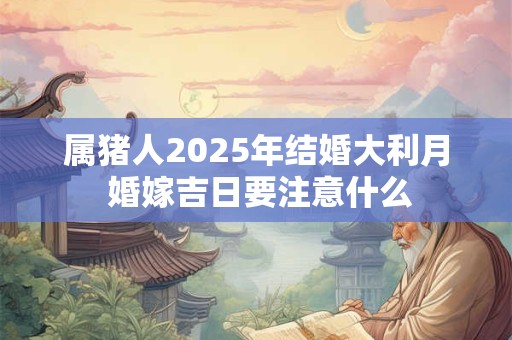 属猪人2025年结婚大利月 婚嫁吉日要注意什么
