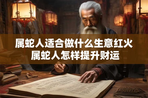 属蛇人适合做什么生意红火 属蛇人怎样提升财运