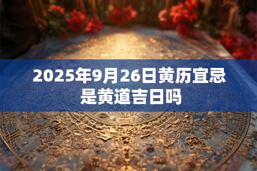 2025年9月26日黄历宜忌 是黄道吉日吗