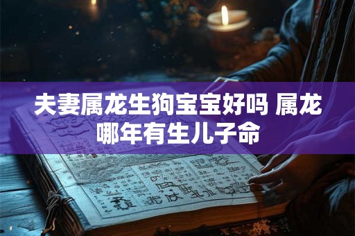 夫妻属龙生狗宝宝好吗 属龙哪年有生儿子命