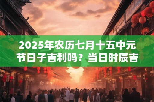 2025年农历七月十五中元节日子吉利吗？当日时辰吉凶查询
