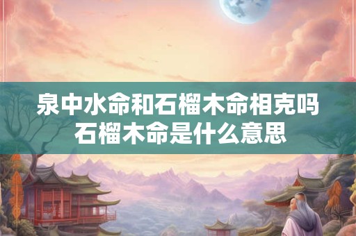 泉中水命和石榴木命相克吗 石榴木命是什么意思