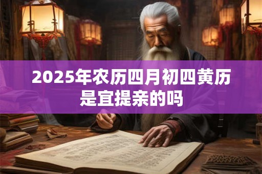 2025年农历四月初四黄历是宜提亲的吗