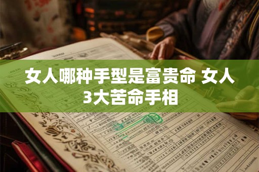 女人哪种手型是富贵命 女人3大苦命手相