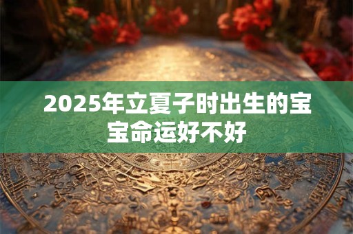 2025年立夏子时出生的宝宝命运好不好