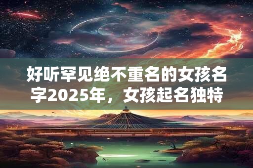 好听罕见绝不重名的女孩名字2025年，女孩起名独特的字