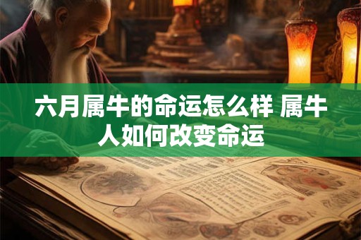六月属牛的命运怎么样 属牛人如何改变命运