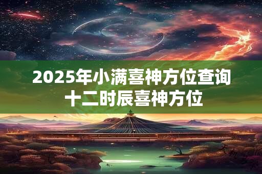 2025年小满喜神方位查询 十二时辰喜神方位