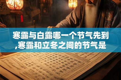 寒露与白露哪一个节气先到,寒露和立冬之间的节气是什么？