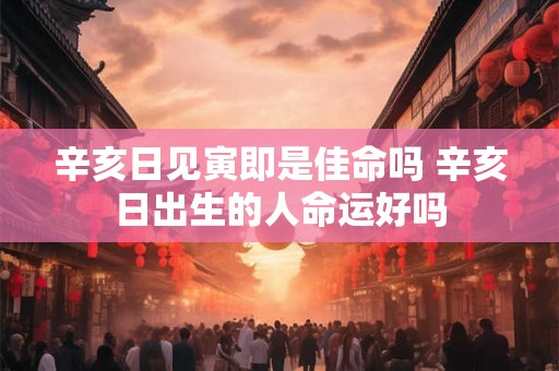 辛亥日见寅即是佳命吗 辛亥日出生的人命运好吗