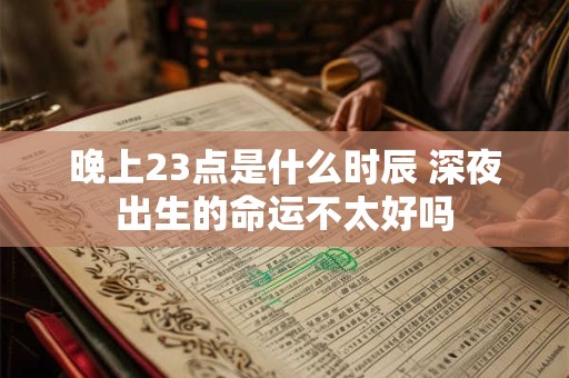 晚上23点是什么时辰 深夜出生的命运不太好吗