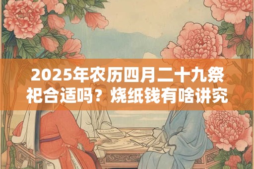 2025年农历四月二十九祭祀合适吗？烧纸钱有啥讲究