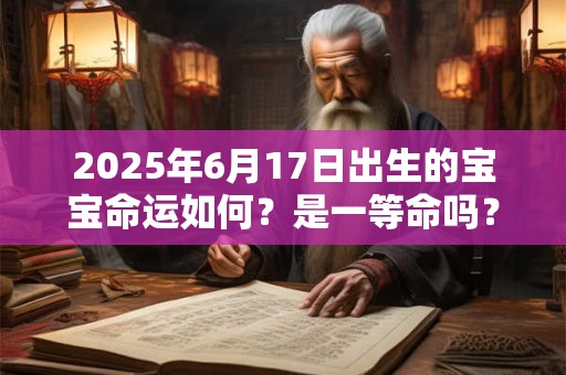 2025年6月17日出生的宝宝命运如何？是一等命吗？