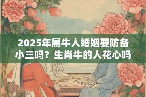 2025年属牛人婚姻要防备小三吗?生肖牛的人花心吗 2025年属牛人婚姻要防备小三吗?生肖牛的人花心吗