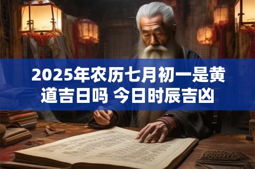 2025年农历七月初一是黄道吉日吗 今日时辰吉凶