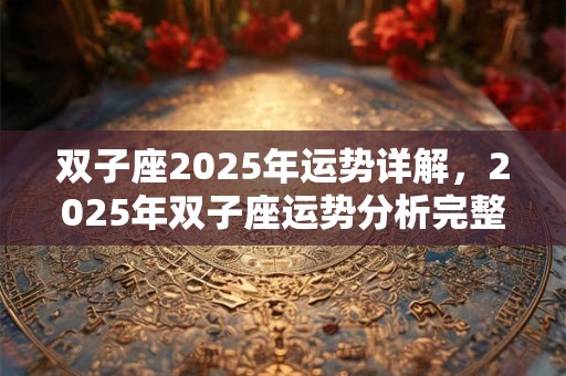 双子座2025年运势详解，2025年双子座运势分析完整版