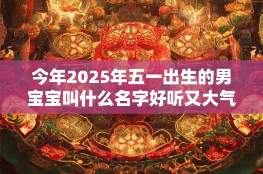 今年2025年五一出生的男宝宝叫什么名字好听又大气