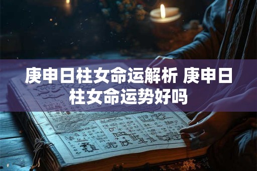 庚申日柱女命运解析 庚申日柱女命运势好吗