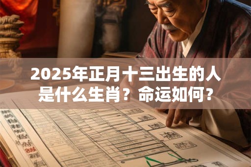 2025年正月十三出生的人是什么生肖？命运如何？