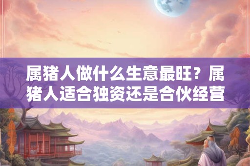 属猪人做什么生意最旺？属猪人适合独资还是合伙经营？